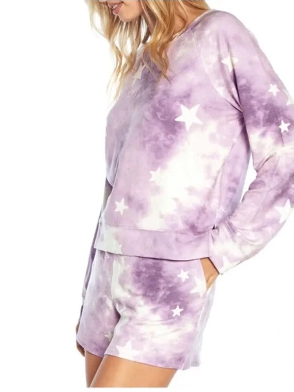 Wildfox Relaxed Fit Super-Soft Sweatshirt & Short Lounge Set